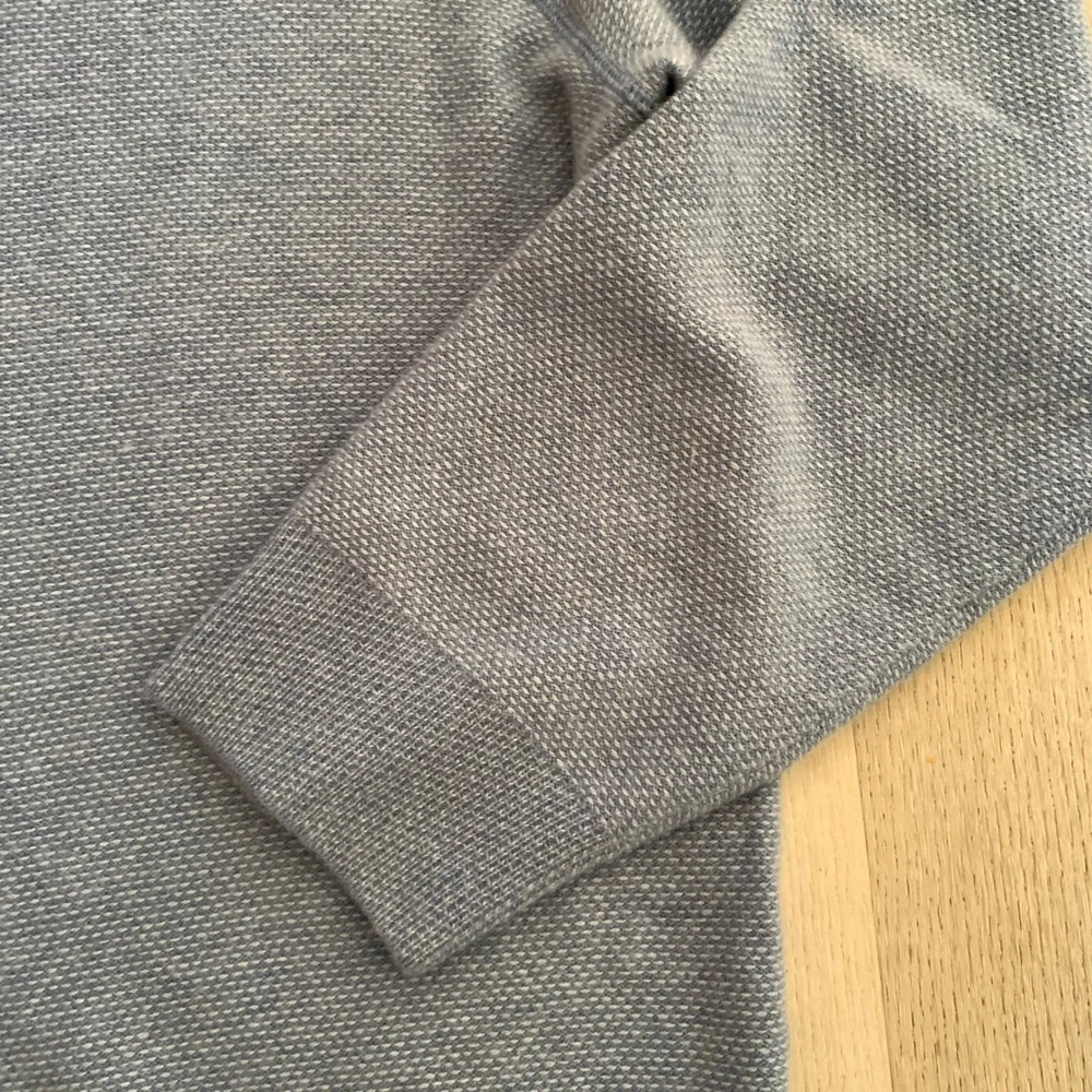 NWOT Vineyard Vines Mens XXL Cashmere Quarter Zip Pullover Blue Birdseye Knit